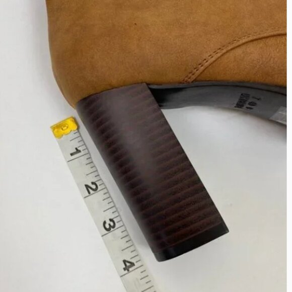 NEW Platform Chunky Heel Lace Up Brown Suede Leather Combat Boots US 9 EU 40 - Picture 3 of 7